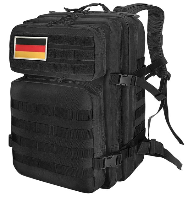 Militärrucksack schwarz 45L